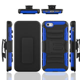 Hybrid Case Rugged Holster Swivel Belt Clip - DropProof - Defender - Blue - Selna N06