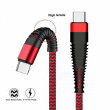 6ft PD Cable Type-C to USB-C Charger Cord Power Wire Sync