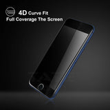 iPhone 6S/7/8 - Privacy Screen Protector - Tempered Glass - 4D Full Cover - Black