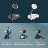 3-in-1 Magnetic Wireless Charger 15W Fast charge Foldable Stand Charging Pad - ZDY81