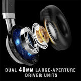 Over the Head Wireless Headphones Folding Headset - Black - L83