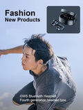 Wireless Ear-Clip TWS Earphones Bluetooth Earbuds Bone Conduction Headphones True Stereo Charging Case Hands-free Mic - ZDZ30
