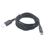 10ft USB-C Cable Charger Cord - Cotton Braided - Black - Fonus K98