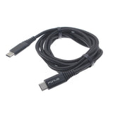 6ft USB-C to Type-C PD Cable Charger Cord - Braided - Black - Fonus R20