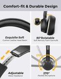 Wireless Over-Ear Headphones Boom Microphone Headset Hands-free Earphones Noise Isolation - ZDZ58