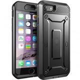 Hybrid Case Rugged Holster Swivel Belt Clip - Built-in Screen Protector - Black - Selna L02