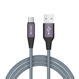 6ft USB-C Cable Charger Cord - Braided - Gray - Fonus K93 1013-1