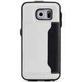 Leather Case Luxury Wallet Cover Credit Card ID Slot Stand - White - Selna N89