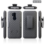Case Holster Combo Swivel Belt Clip - Dropproof - Kickstand - Black - Fonus L40