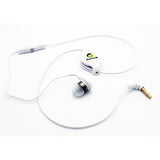 Retractable Mono Earphone 3.5mm Headphone In-Ear Single Earbud - White - Fonus M83