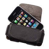 Leather Case Belt Clip Swivel Holster Cover - LCASE15 - Black - C74