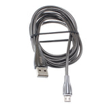 6ft Micro USB Cable Charger Cord - Metal - Silver - Fonus R90