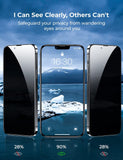 Belt Clip Case and 3 Pack Privacy Screen Protector Swivel Holster Tempered Glass Kickstand Cover Anti-Peep Anti-Spy - ZDA12+3Z27