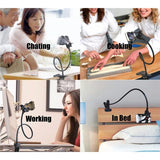 Gooseneck Clip Phone Holder Desk Bed Stand - L62