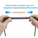 Coiled Cable USB-C to TYPE-C Fast Charger Cord - Fonus - D26