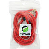 3.5mm Audio Cable Aux-in Car Stereo Speaker Cord - Braided - Red - Fonus M98