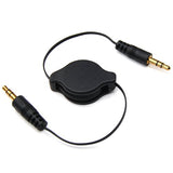 Retractable Audio Cable Aux-in Car Stereo Speaker Cord - Black - Fonus M93