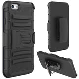 Black Armor Case with Belt Clip Stand - Black - Selna N01