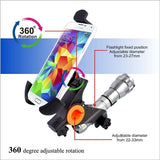 Bicycle Handlebar Mount with FlashLight Holder - Heavy Duty - Fonus B26
