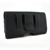 Leather Case Belt Clip Holster Cover - LCASE12 - Black - B12