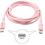 6ft PD Cable USB-C to Type-C Fast Charger Cord - Pink - Fonus - B43
