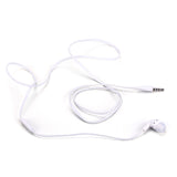 Mono Earphone 3.5mm Headphone - Flat - In-Ear - Single Earbud - White - Fonus F70