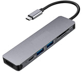 7-in-1 USB-C to 4K HDMI Adapter PD Port HDTV Adapter Charger Port MicroSD Slot TV Video Hub - ZDS78