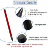Red Stylus Capacitive and Resistive Pen Touch Compact Lightweight