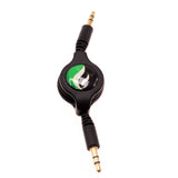 Retractable Audio Cable Aux-in Car Stereo Speaker Cord - Black - Fonus M93