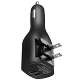 2-in-1 Car Home Wall Charger 2-Port USB - Folding Prongs - Fonus M67