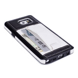Leather Case Luxury Wallet Cover Credit Card ID Slot Stand - White - Selna N81