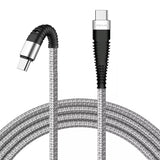 10ft USB-C to Type-C PD Cable Charger Cord - Braided - White - Fonus R21 1036-1