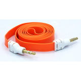 3-Pack Aux Cable Audio Cord 3.5mm Adapter Car Stereo Aux-in Speaker Jack Wire (Blue Purple Orange) - ZDG73