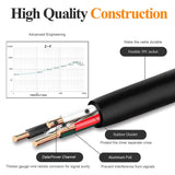 10ft USB-C Cable Charger Power Cord - TPE - Black - Fonus J50