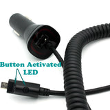 2.1A Car Charger with LED Light - Extra USB Port - MicroUSB - Fonus J55