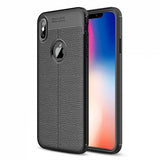 Ultra Slim TPU Leather Case Cover - Shock Absorbent - Black - Fonus L28