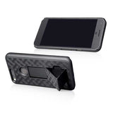 Case Holster Combo Swivel Belt Clip - Dropproof - Kickstand - Black - Fonus J75