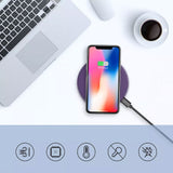Purple 15W Wireless Charger Fast Charge Charging Pad Slim Quick Charge - ZDY88