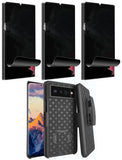 Belt Clip Case and 3 Pack Privacy Screen Protector Swivel Holster TPU Film Kickstand Cover Anti-Peep Anti-Spy - ZDZ09+3Z28