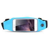 Waist Bag Sports Running Cover - Touch Screen Window - L - Reflective - Blue - Fonus J95