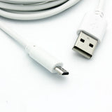 10ft Micro USB Cable Charger Cord - TPE - White - Fonus G92