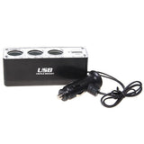 3-Port 12V DC Socket Car Charger Adapter Splitter USB Port - Fonus D83