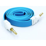 3-Pack Aux Cable Audio Cord 3.5mm Adapter Car Stereo Aux-in Speaker Jack Wire (Blue Purple Orange) - ZDG73