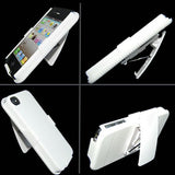 Case Holster Combo Swivel Belt Clip - Dropproof - Kickstand - White - Fonus S69