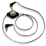 Retractable Audio Cable Aux-in Car Stereo Speaker Cord - Right Angle - Black - Fonus T13