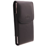Leather Case Belt Clip Holster - Vertical Cover - LCASE47 - Black - D09 91-1