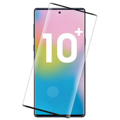 Samsung Galaxy Note 10 Plus - Tempered Glass Screen Protector - 3D Curved - Full Cover - Fingerprint Unlock