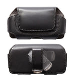 Leather Case Belt Clip Swivel Holster Cover - LCASE15 - Black - C74