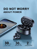 Wireless Ear-Clip TWS Earphones Bluetooth Earbuds Bone Conduction Headphones True Stereo Charging Case Hands-free Mic - ZDZ30