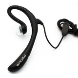 Behind The Ear Headphones Single Earphone with Microphone - Black - Fonus K57